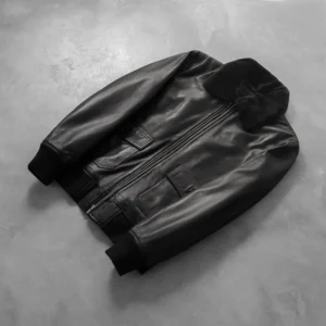 Airin G-1 Black Leather Bomber Jacket - Image 7