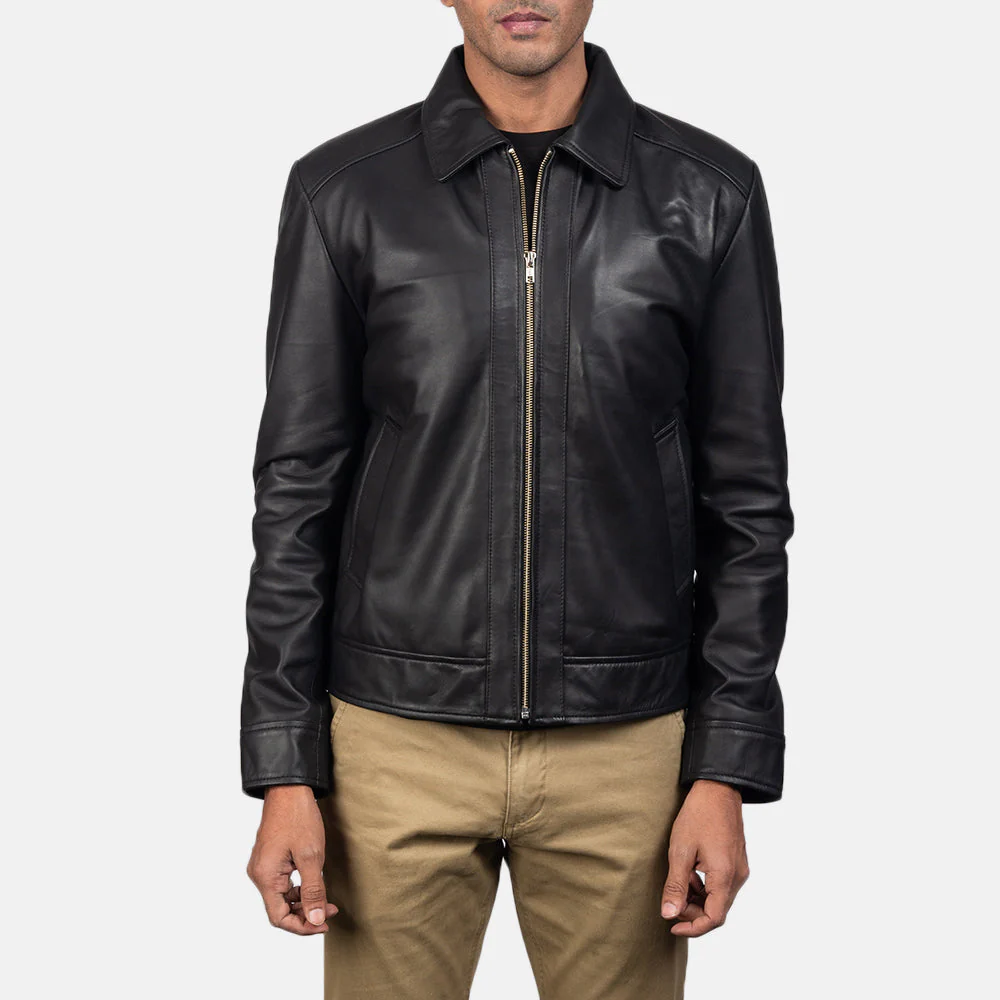 Inferno Black Leather Jacket - Image 4