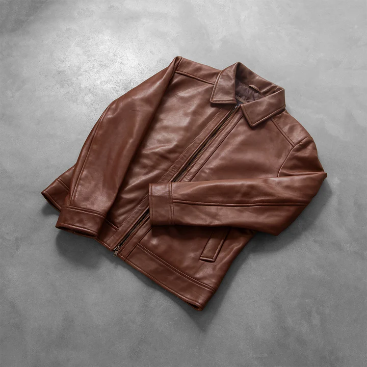 Inferno Brown Leather Jacket - Image 7